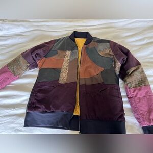 One-of-a-kind Reversible Fabric Tapestry Bomber Jacket from Spunky Bruiser